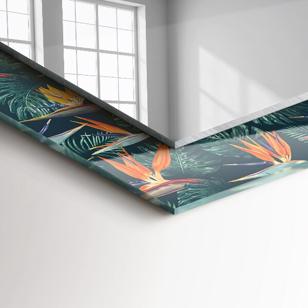 Espelho com moldura decorada estampa Onda Grande de Kanagawa