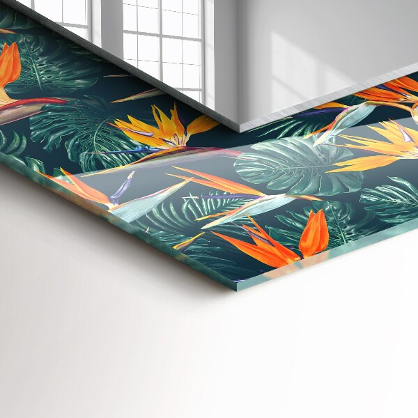Espelho com moldura decorada estampa Onda Grande de Kanagawa