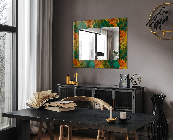 Espelho decorativo formato de caveira com rosas