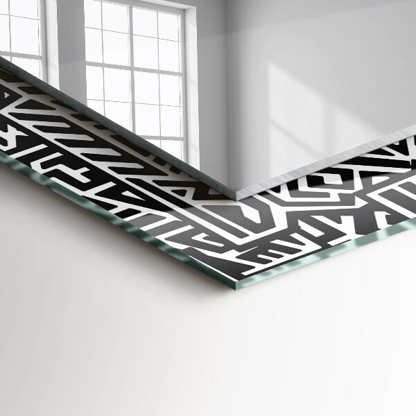 Espelho decorativo com motivo de onda azul