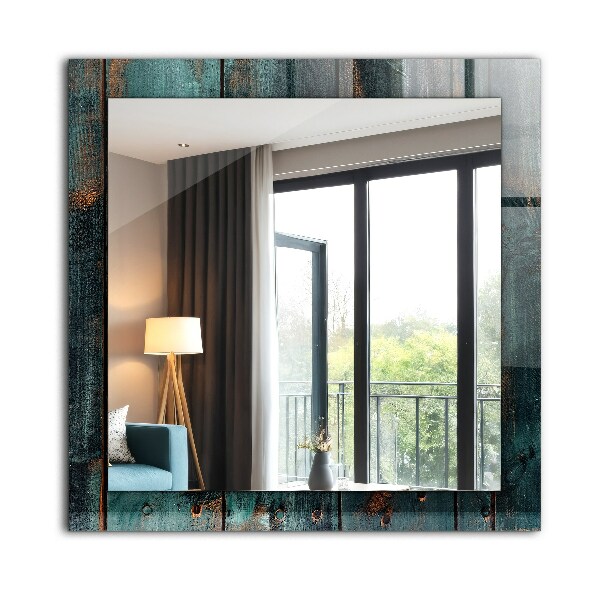 Espelho decorativo com estampa de folhas tropicais coloridas