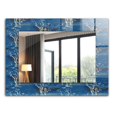 Espelho com moldura decorada com padrão étnico