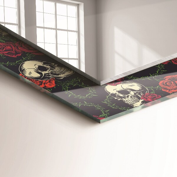 Espelho com moldura decorada de corações rosa