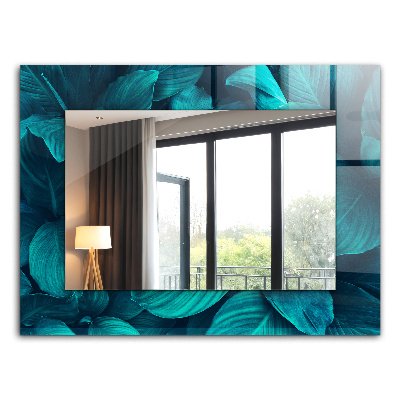 Espelho decorativo com formato de folhas de ginkgo