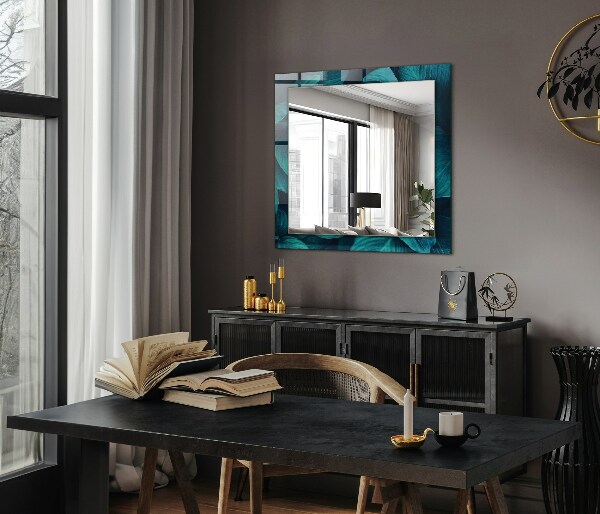 Espelho decorativo com formato de folhas de ginkgo