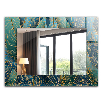 Espelho com moldura decorada em estilo listras nebulosas