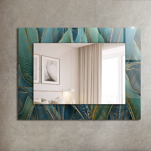 Espelho com moldura decorada em estilo listras nebulosas