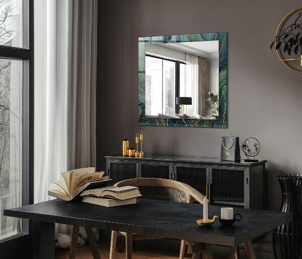 Espelho com moldura decorada em estilo listras nebulosas