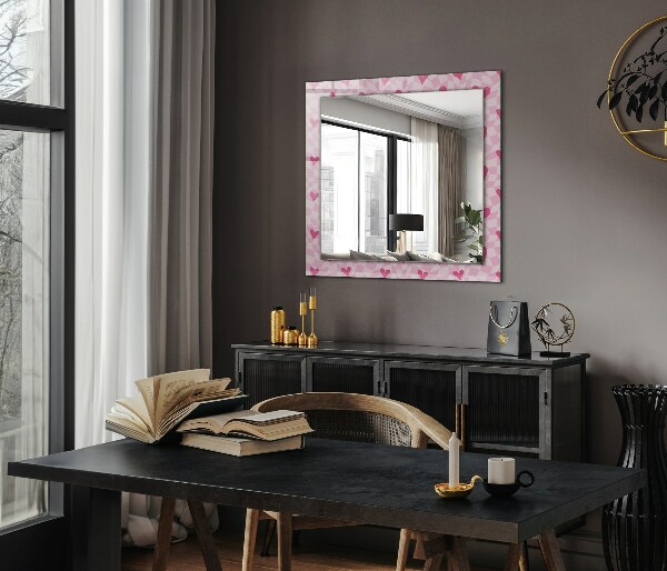 Espelho decorativo na cor rosa