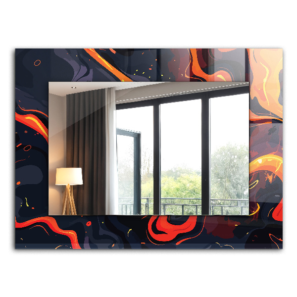 Espelho decorativo Lava vulcânica