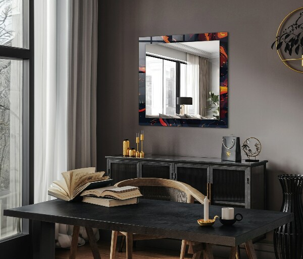 Espelho decorativo Lava vulcânica