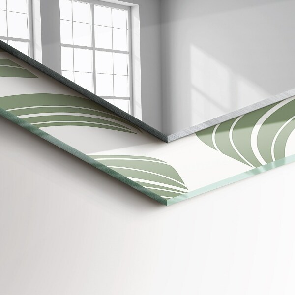 Espelho com moldura decorada modelo Nebulosa folha de monstera