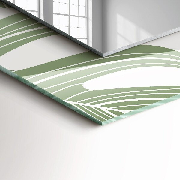 Espelho com moldura decorada modelo Nebulosa folha de monstera