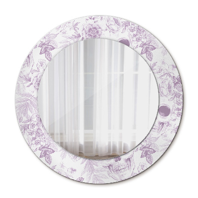 Espelho circular de parede decorativo Caveiras
