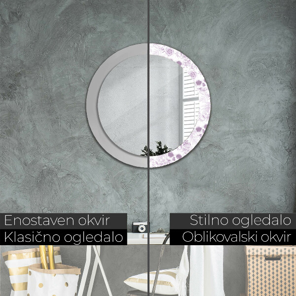 Espelho circular de parede decorativo Caveiras