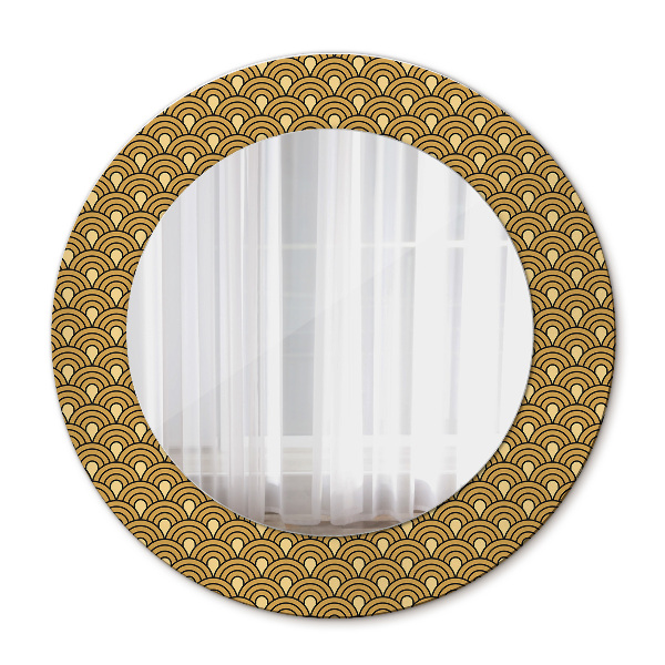 Espelho circular de parede decorativo Deco vintage