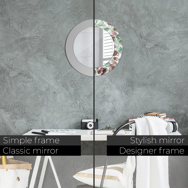 Espelho de parede circular decorativo Eucalipto