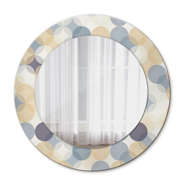 Espelho circular de parede decorativo Círculos geométricos