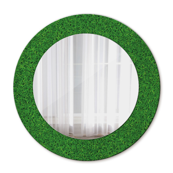 Espelho circular de parede decorativo Relva verde