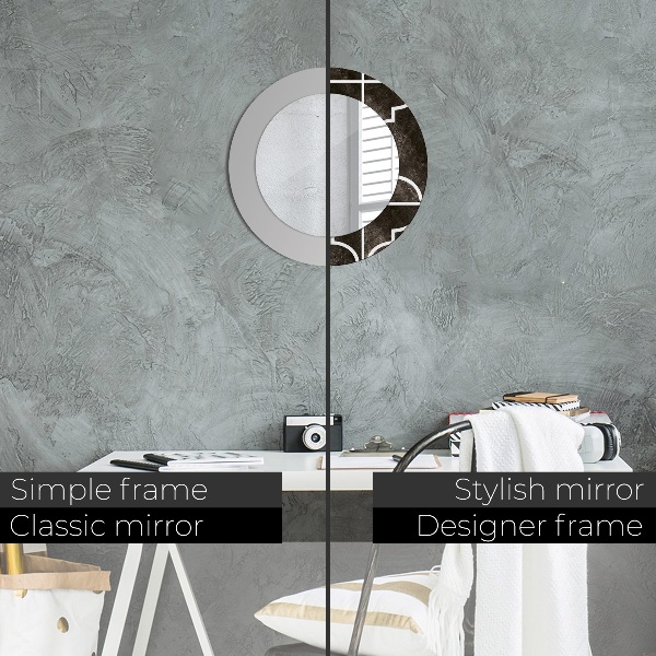 Espelho circular de parede decorativo Azulejos antigos