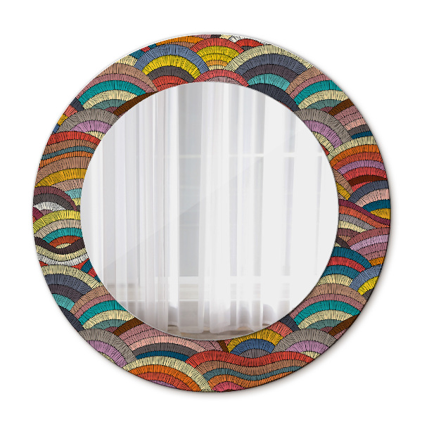 Espelho circular de parede decorativo Ornamento boémio