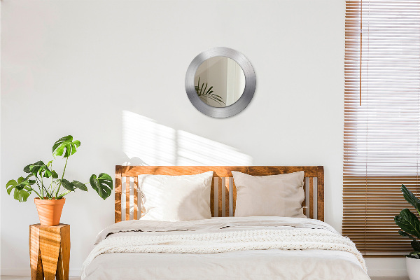 Espelho de parede circular decorativo Aço brilhante