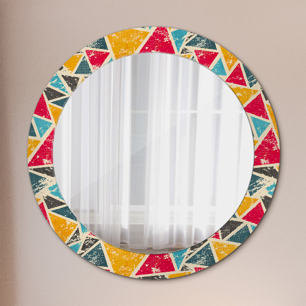 Espelho de parede circular decorativo Composição retro