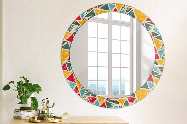 Espelho de parede circular decorativo Composição retro