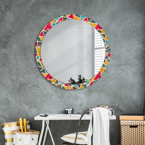 Espelho de parede circular decorativo Composição retro