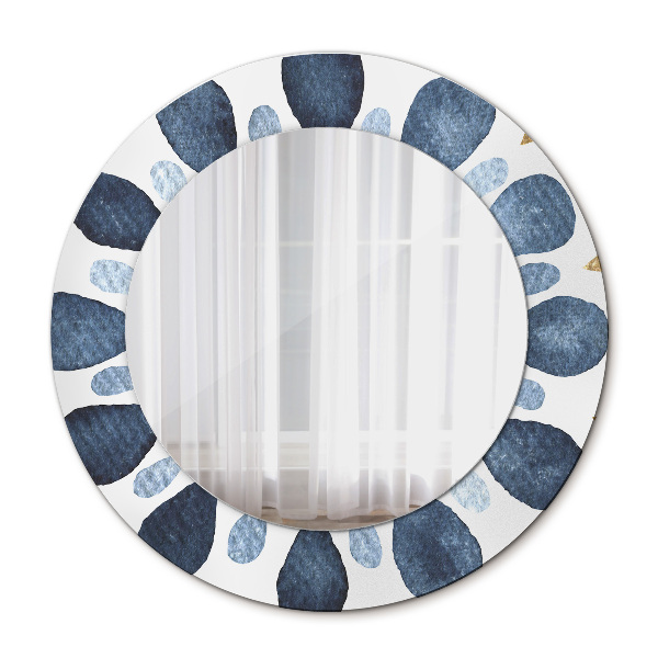 Espelho de parede circular decorativo Mandala lunar