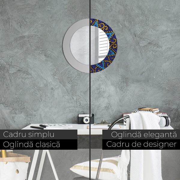 Espelho circular decorativo de parede Composição decorativa