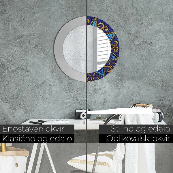 Espelho circular decorativo de parede Composição decorativa