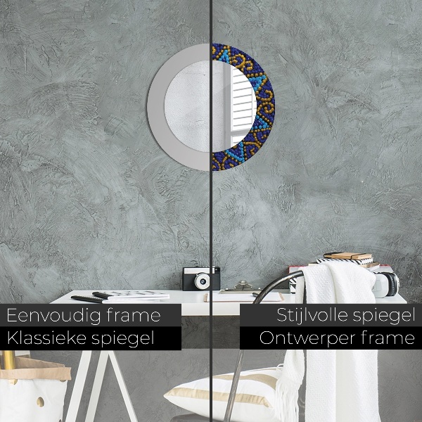 Espelho circular decorativo de parede Composição decorativa