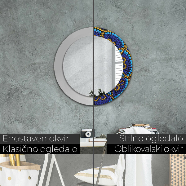 Espelho circular decorativo de parede Composição decorativa