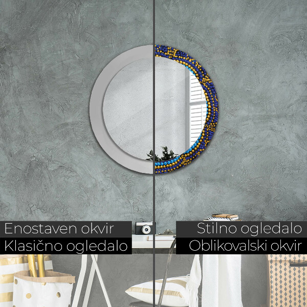 Espelho circular decorativo de parede Composição decorativa