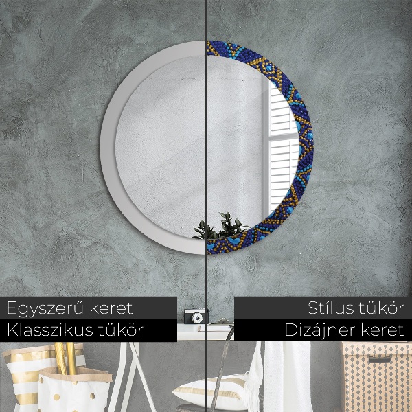 Espelho circular decorativo de parede Composição decorativa