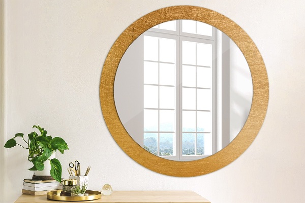Espelho de parede circular decorativo Superfície metálica
