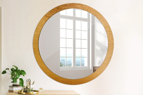 Espelho de parede circular decorativo Superfície metálica
