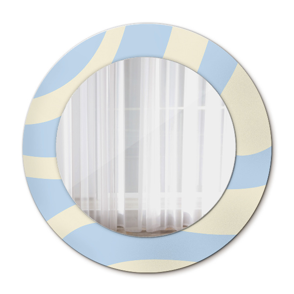 Espelho de parede circular decorativo Forma abstrata