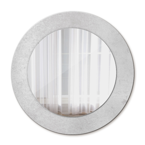 Espelho circular de parede decorativo Textura de betão