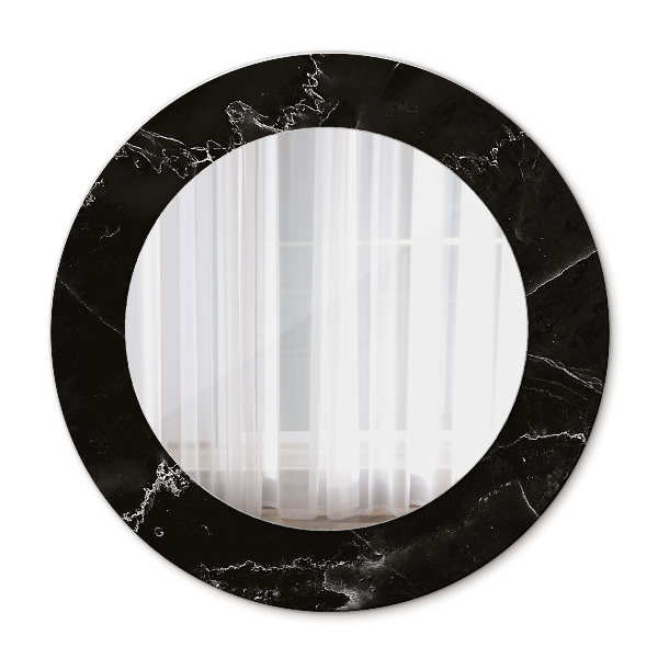 Espelho circular de parede decorativo Pedra de mármore