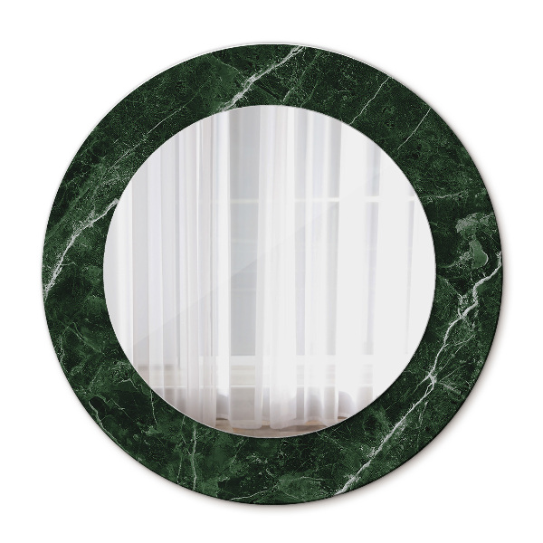Espelho circular de parede decorativo Mármore verde