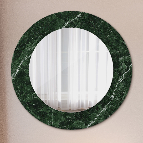 Espelho circular de parede decorativo Mármore verde
