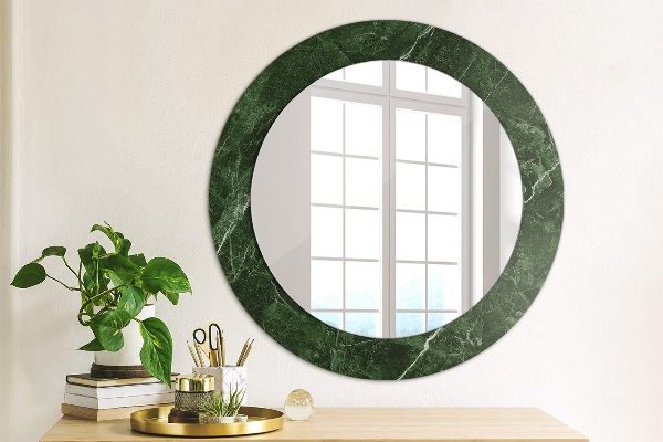 Espelho circular de parede decorativo Mármore verde