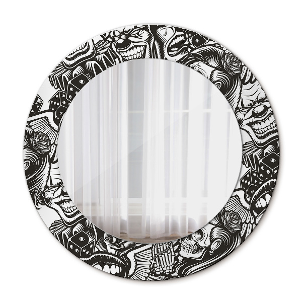 Espelho circular de parede decorativo Fluido abstrato