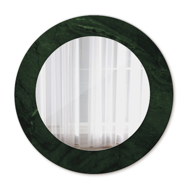 Espelho circular de parede decorativo Mármore verde