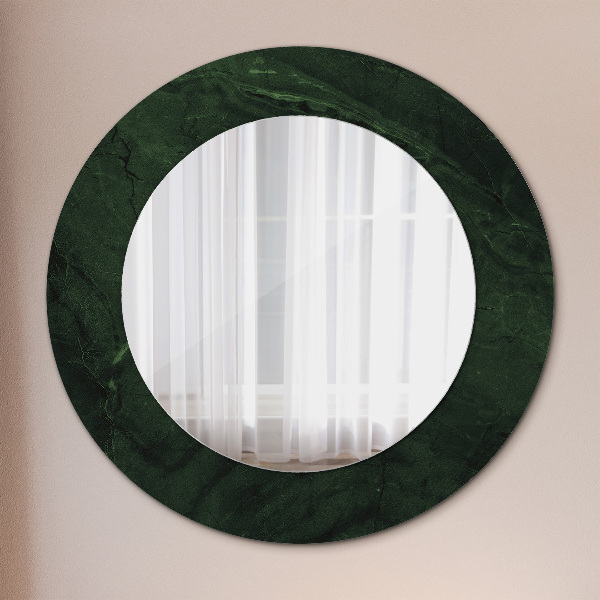 Espelho circular de parede decorativo Mármore verde