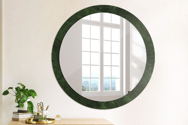 Espelho circular de parede decorativo Mármore verde