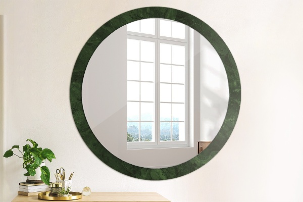 Espelho circular de parede decorativo Mármore verde
