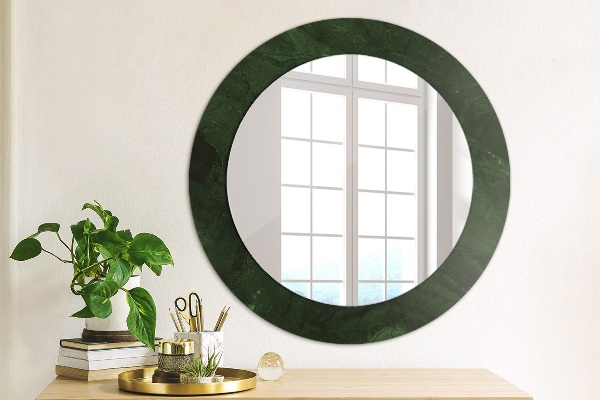 Espelho circular de parede decorativo Mármore verde
